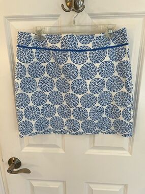 Vineyard Vines Blue and White Printed Mini Skirt